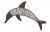 Hand Crafted Iron & Rattan dolphin wall decor 20.5”x1”x11”H