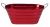 Metal container (shiny red) with handles 15”x7”x6”H
Opening: 12.5