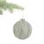 Light green embossed glass ball ornament with glitter 4