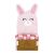 7-Pc 100% cotton woven terry washcloth/mitt set - PINK BUNNY