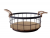 Round iron and wood basket with Jute handles 12