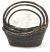 Set of 3 Boat shaped willow baskets

L:19