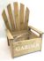 Wooden chair planter - light brown