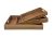 S/3 Brown Wood Trays with side handles S: 14
