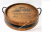 CBX681R - Round barrel cover style tray with iron trim and h