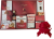 Red washed crate with side handles gift basket kit.  All you need to make 12 Gift Baskets