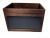 Rectangular wood container with 2 chalk panels and side handles 12