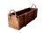 Rectangular wood container with jute handles 20