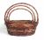 Smallest piece in a Set of 3 willow & seagrass baskets with a handle S:14