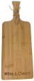 Wine bottle shaped bamboo cutting board with 
