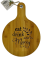 Round bamboo cutting board with 