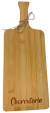 Wine bottle shaped bamboo cutting board with 