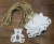 Bundle of white wooden hanging Bears 2.4