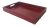 Dark red faux leather tray with side handles 18
