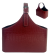 Dark red faux leather baskets with top strap handle