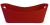 Oval Red faux leather basket with side handles