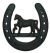 CAST IRON HORSESHOE WITH WELCOME 6.5X7.5H