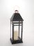 Black metal & glass lantern 7.2