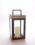 Black metal, wood and glass lantern 7