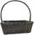Small Rectangular willow basket with handle 16
