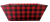 CMT958CHK - Large Market tray - BLACK & RED CHECKERED