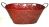 Oval red/burgundy berries metal container with handles 15
