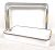 Set of 3 White rustic style metal trays with handles S: 16.5”x9.5”x2.5”H