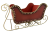 Red & Gold metal sleigh 16