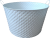 CTL535RWH15 - White Round metal container with handles