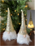 Set of 2 LED Gnome Santa with gold sequins hat 8