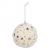Ivory faux fur ornament with golden stars 4