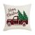 Ivory cushion with Christmas Truck & Trees design 18