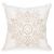 White cushion with an embroidered silver & gold snowflake 17