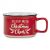 Red ceramic latté bowl/mug - Filled with Christmas Cheer  5