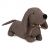 <p>Brown Herringbone Dog Doorstop 12