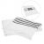 Fringed white throw with black stripes 52