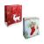 Medium Christmas paper gift bags with reindeer and stocking designs - 2 styles