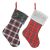 062615952877 - Fabric Plaid Christmas stocking 20