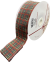 Wired plaid burlap ribbon with red glitter  25 yard/roll - 2.5