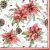 Lunch Napkins - Poinsettias & Pines