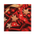 Cocktail Napkins - Gold star ornaments on red 5