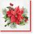 Lunch Napkins - Poinsettias on greens 6.5