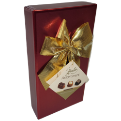Hamlet Assortment of Belgian chocolates - Red box with a gold bow 125 gr., 16/cs