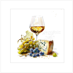 Cocktail napkins - Wine & Cheese 5"x5"
20 napkins/pack