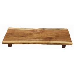 Acacia wood live edge raised serving board 20"x8"x2"