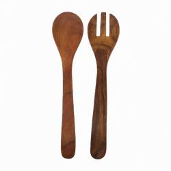 Acacia wood salad serving set 12"x3"x0.6"
