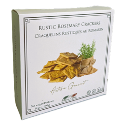 Artisan Gourmet rustic Rosemary crackers - White box 30 gr.