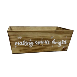 Rectangular tapered crate - making spirits bright 11"x7"x4"