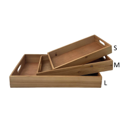Largest size in a set of 3 wood trays