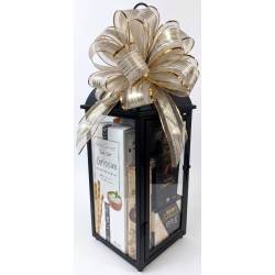 White metal & glass lantern gift basket kit. All you need to make 12 Gift Baskets